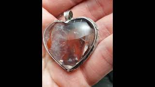 Heart CarnelianDouble Dided Pendant quartz gemstone necklace carnelian jewellery pendant [upl. by Gurolinick674]