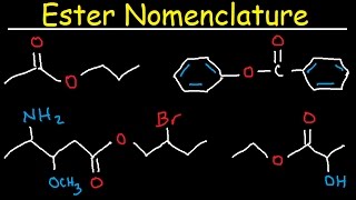 Naming Esters  IUPAC Nomenclature Branches Substituents amp Benzene Rings  Organic Chemistry [upl. by Lillywhite]