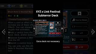 Subterror Deck for XYZ x Link festival easy diamond yugioh masterduel subterror yugiohcommunity [upl. by Ramirol]