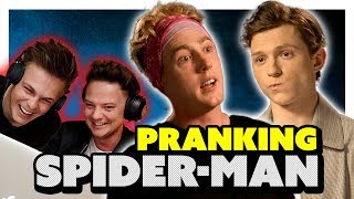 TOM HOLLAND INTERVIEW PRANK EARPIECE [upl. by Powder]