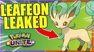 New Leaks LEAFEON will be coming to Pokemon Unite [upl. by Naeerb]