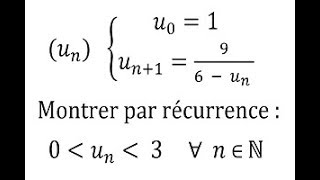 Montrer un encadrement avec un raisonnement par récurrence  Terminale [upl. by Margalo969]