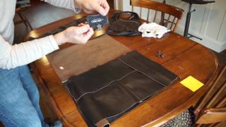 Make a leather haversack from a leather coat [upl. by Hannahsohs353]