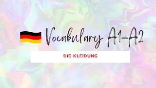 Learn German German Vocabulary die Kleidung  Clothes  A1 [upl. by Leina585]