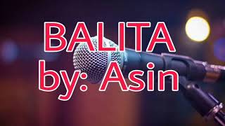 BALITA karaoke version by Asin [upl. by Retnuh]