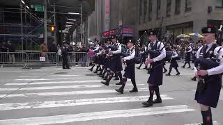 Tartan ParadeNYC2024Merchiston Edinburgh Pipes and Drums BandNYCParadelife [upl. by Intruok78]