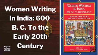 Women Writing In India 600 BC To The Present By Susie Tharu And KLalitha englishliterature [upl. by Caesaria]