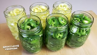 Canning Pickled Banana Pepper and Jalapeno Rings  Simple amp Fast Recipe [upl. by Tsenre]