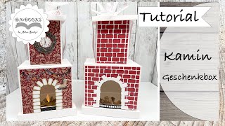 DIY  Kamin für Teelicht als Geschenkbox  Tutorial [upl. by Hershell]