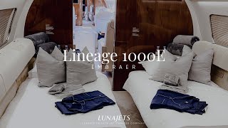 Embraer Lineage 1000E  LunaJets available fleet for charter [upl. by Sylvan]