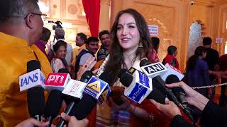 Elli Avram Spotted At Andheri Cha Raja Darshan [upl. by Jos]