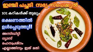 Inji Pachadi  ഇഞ്ചി പച്ചടി  ഇഞ്ചി തൈര്  Inji Thairu  Inji Thayir  Sadya Special Inji Pachadi [upl. by Labors]