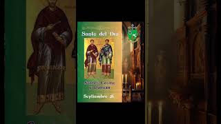 SantoDelDía  Septiembre 26  Santos Cosme y Damián [upl. by Ahmed]