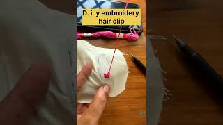 I Made Embroidered Hair Clips diy handmade [upl. by Akimak]