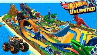 Hot Wheels Unlimited 2 Build a thrilling track with loops jumps and neon fun [upl. by Nananne]