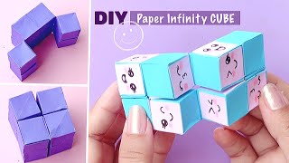 How to make a paper Infinity Cube Infinity cube fidget toy viral TikTok fidget toys [upl. by Sirama738]