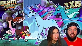 ¡PELEA CONTRA UNICORNIOS  REACCIONANDO POR PRIMERA VEZ A GRAVITY FALLS 2X15 [upl. by Eaj]