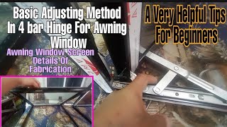 Paano Mag Adjust Sa Awning Window And Awning Window Screen Details [upl. by Pacien]