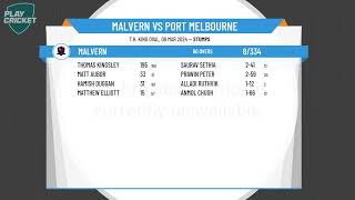 Victorian SubDistrict CA  South East 4th XI Div 2  Semi Final  Malvern v Port Melbourne  Day 1 [upl. by Lapointe]