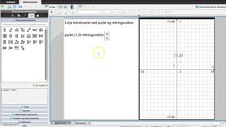 linje ved punkt og retningsvektor [upl. by Ricard]