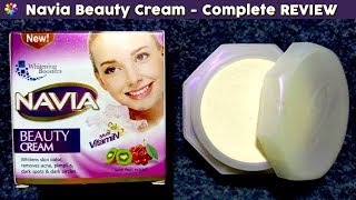 Navia Beauty Cream Review Benefits Uses Price Side Effects  Face Care Whitening Oily Dry Skin [upl. by Alrac]