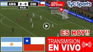 Argentina vs Chile en vivo donde ver a que hora juega Argentina Chile Eliminatorias 2024 RESUMEN [upl. by Cotter]