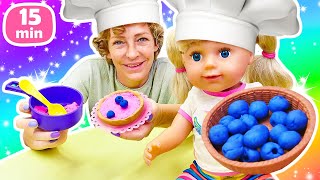 Puppen Videos Kompilation  Play Doh Knete für Kinder mit Nicole und Baby Born Kinder Atelier [upl. by Jacobine317]