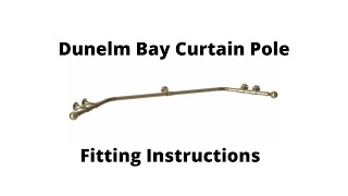 Bay window curtain pole  Dunelm Ashton 4m Eyelet Metal Bay Pole Fitting amp Custom fit [upl. by Osric]