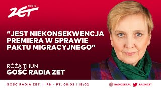 Róża Thun Jest niekonsekwencja premiera w sprawie Paktu Migracyjnego [upl. by Trocki625]