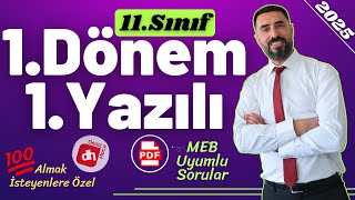 11SINIF 1DÖNEM 1YAZILI SORULARI Yeni Nesil Sorular 💯 11 Edebiyat Sınava Hazırlık Çalışması [upl. by Ecirtel]