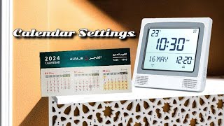 al fajr clock Change Calendar main screen Gregorian and Hijri  Part 6 [upl. by Ydolem723]