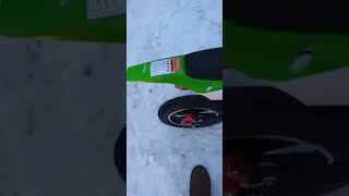 SYX moto 50cc pit bike cold start pitbike syxmoto syxmoto50cc green cool cold tiny fun [upl. by Hirsh]