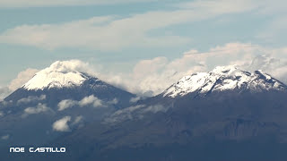 Volcanes Popocatepetl e Iztaccihuatl  Vista despegando del AICM CIUDAD DE MEXICO [upl. by Rollecnahc]