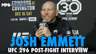 Josh Emmett Hopes Insane KO of Bryce Mitchell Jumpstarts Another Title Run  UFC 296 [upl. by Herzen]