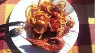 Pasta Gamberoni e Calamari pasta with prawns and calamari [upl. by Etteraj]