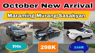 OCTOBER NEW ARRIVAL Maraming Murang Sasakyan  Second Hand Cars [upl. by Hanauq]