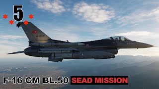 F16 CM BL50 SEAD MISSION 1  DCS [upl. by Nywnorb913]