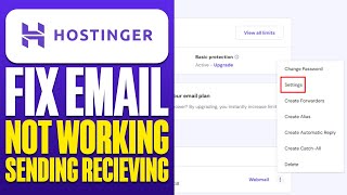 Hostinger Email Not WorkingSending Recieving FIX [upl. by Vallonia]