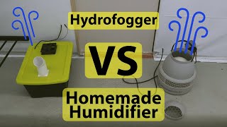 Hydrofogger Vs Homemade Ultrasonic Humidifier  Mushroom Fruiting Chamber Humidification [upl. by Luwana409]