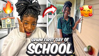 GRWM FOR MY FIRST DAY AT A NEW SCHOOL 📚😨😰 [upl. by Nitnelav]