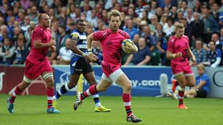 Seb Jewell finishes London Welsh counter attack try vs Bath [upl. by Arand398]