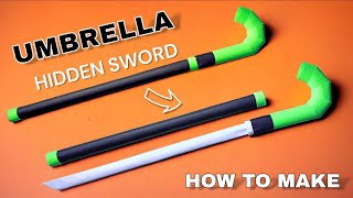 How to make an umbrella hidden sword from paper  Origami Ken Sword [upl. by Inig]