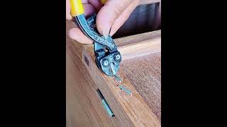 Square corner cabinet hinge installation process [upl. by Raimondo]