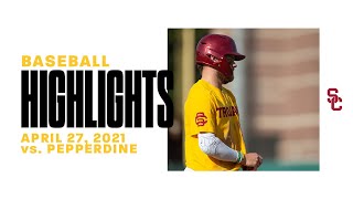 Baseball Pepperdine 5 USC 2  Highlights 42721 [upl. by Syck]