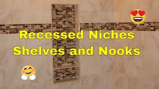 Recessed Niches shelfs and Nooks for tile showers [upl. by O'Connell998]