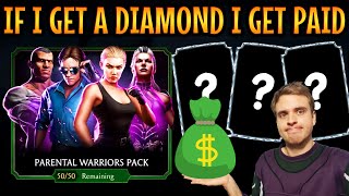 MK Mobile If I Get a Diamond I Get 10 EPIC Parental Warriors Pack Opening for Sin [upl. by Naerb]