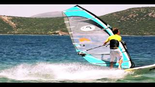 Windsurfing The Laydown Gybe Slalom Gybe [upl. by Suirrad]