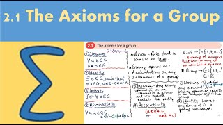 21 The Axioms for a Group FP2  Chapter 2 Groups [upl. by Voltmer]