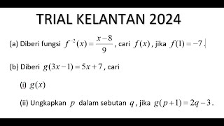 FUNGSI ARAS TINGGI TRIAL KELANTAN 2024 [upl. by Gustaf]