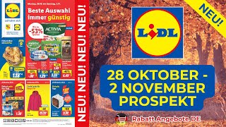 LİDL Neuer Werbung Wochenprospekt  Rabatt Angebote DE  28 Oktober  2 November Prospekt [upl. by Bomke965]